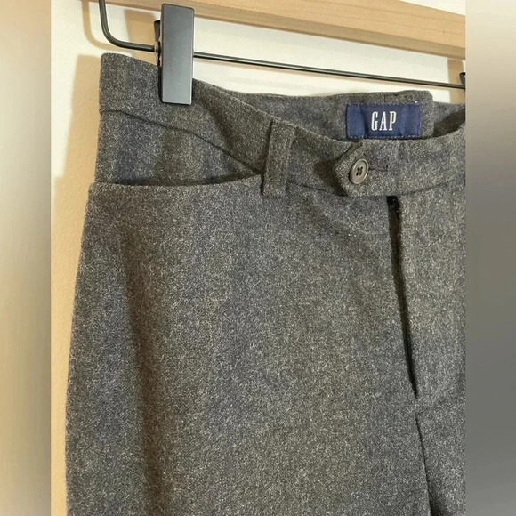 GAP Wool Blend Straight Leg Pants, Lined, Dark Gray Women’s Size 4 EUC - Picture 1 of 7